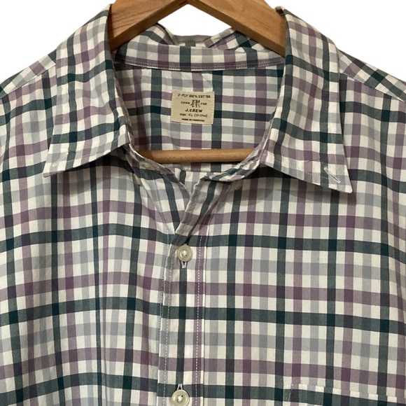 J.Crew 2-Ply 100% Cotton Plaid Shirt - Picture 3 of 5